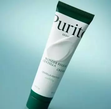 Крем PURITO Wonder Releaf Centella Cream 50 мл, веганский, не тестируется на животных, успокаивающий, увлажняющий, корейская косметика, Kbeauty, образец