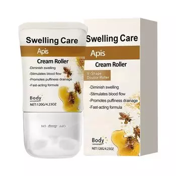 Крем-роллер для снятия отечности, Укрепляющий от мелких морщин, Уменьшающий отеки, Подтягивающий и увлажняющий крем, 120 г One Size белый