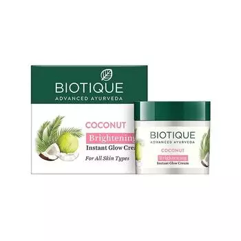 Крем с Кокосом: для осветления и сияния кожи (50 г), Coconut Brightening Instant Glow Cream, Biotique 7.8500000000000005