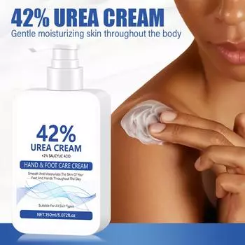 Крем с мочевиной 40 процентов, бальзам для пяток, крем для рук и ног с мочевиной для увлажнения и устранения сухих трещин, трещин на пятках, предотвращения обморожения 150 мл синий