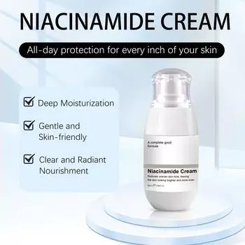 Крем с ниацинамидом Освежающий, увлажняющий, укрепляющий и осветляющий крем с ниацинамидом 50 мл