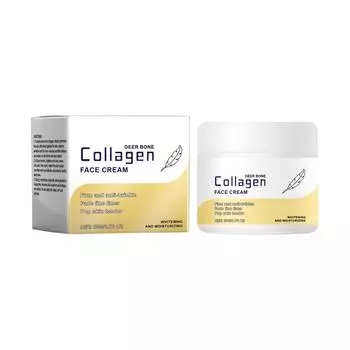 Крем с оленьим коллагеном Крем для лица с оленьим коллагеном Qanzre Крем для лица от морщин Увлажняющий укрепляющий крем для лица с оленьим коллагеном One Size