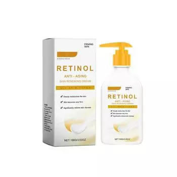 Крем с ретинолом для лица, увлажняющий крем для ухода за кожей Crepey Skin Care, лосьон для тела, борется с дряблой кожей, морщинами и дряблостью кожи 100 г One Size жёлтый