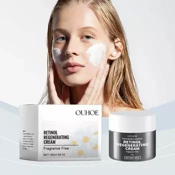 Крем с ретинолом Повышает эластичность кожи Увлажняющий Питательный Деликатный Уход за кожей Крем Разглаживает мелкие морщины 48g