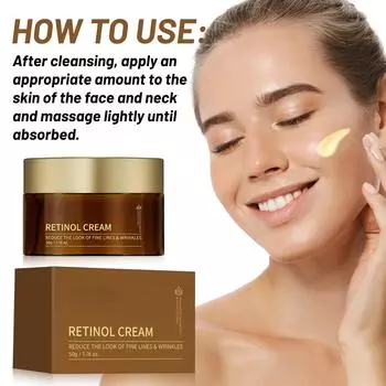 Крем с ретинолом улучшает тусклость и осветляет тон кожи, осветляет темные пятна и тонкие линии, а также глубоко питает и увлажняет Крем, 50 мл One Size белый