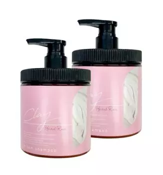 Крем-шампунь с глиной 450 г, травяной аромат розы, набор из 2 шт.