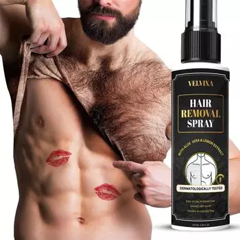 Крем-спрей для удаления волос для мужчин и женщин, безболезненный спрей для полного удаления волос на груди, спине, ногах, спрей для удаления волос Result - 100 мл 100ML