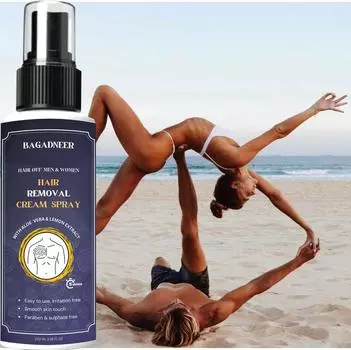 Крем-спрей для удаления волос для мужчин и женщин | Безболезненное удаление волос на теле для груди, спины, ног, подмышек и интимной кожи |100 мл 100 ml
