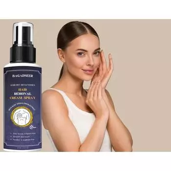 Крем-спрей для удаления волос для женщин | Безболезненный спрей для удаления волос на теле для ног, рук, подмышек и спины (100 мл) 100 ml