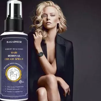 Крем-спрей для удаления волос для женщин | Безболезненный спрей для удаления волос на теле для ног, рук, подмышек и спины (100 мл) 100 ml