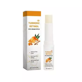 Крем-стик для глаз с куркумой и ретинолом, увлажняющий, укрепляющий и деликатный уход за кожей вокруг глаз One Size