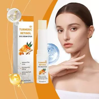 Крем-стик для век с куркумой и ретинолом Увлажняющий, укрепляющий и деликатный уход за кожей вокруг глаз