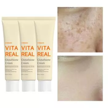 Крем Vitareal Glutathione Cream для отбеливания пигментных пятен и веснушек 50 мл, 3 упаковки