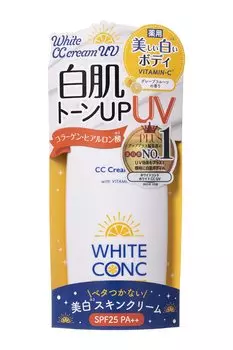 Крем White Conch White CCUV с УФ-фильтром для тона цельного грейпфрута, натуральный 90 г(CC тело, лицо, отбеливание, аромат, увлажнение, вверх, продукт, квазилекарство