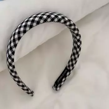 Кремовая клетчатая губчатая повязка на голову ретро девушка милая универсальная повязка для умывания в японском и корейском стиле головной убор аксессуары для волос