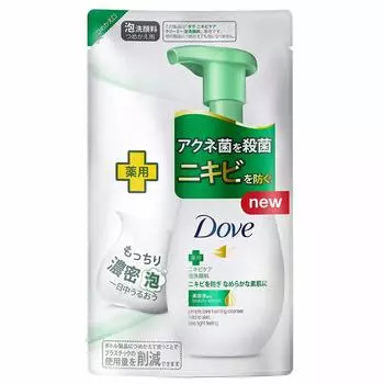 Кремовая пенка для умывания Dove Acne Care, сменный блок 140 мл x 3 шт.