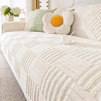 Кремовая плюшевая подушка для дивана с кроликом и ветром, новая зимняя толстая теплая подушка, кожаный чехол для дивана, высококачественный тканевый чехол. 70*70