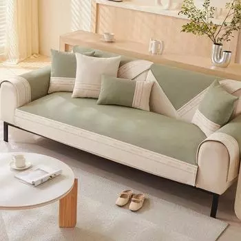 Кремовая подушка для дивана, синель, Four Seasons, универсальная высококачественная люксовая нескользящая подушка для дивана, чехол для полотенец, подушка 70*70cm