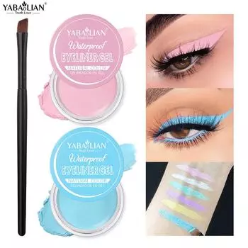 Кремовая подводка для глаз Six Color Eyeliner Cream Стойкая кремовая подводка для глаз Нежная водостойкая цветная кремовая подводка для глаз No Halo белый