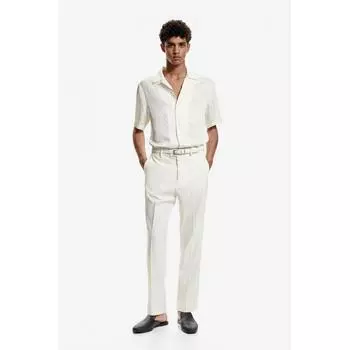 Кремовая рубашка для лагеря HM Regular Fit