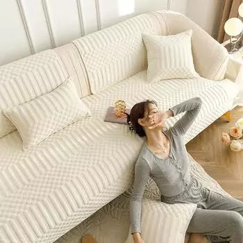 Кремово-белая зимняя плюшевая диванная подушка, хрустальная бархатная подушка, четыре сезона, ретро чехол для дивана, тканевая подушка 70*70cm