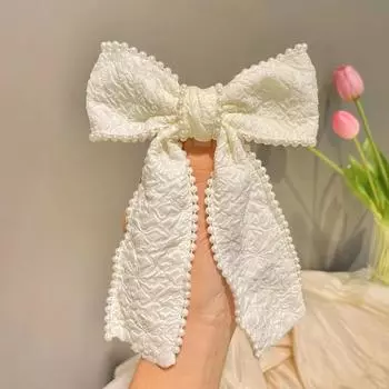 Кремово-бежевый жемчужный бант Повязки на голову Ободки Украшения Аксессуары для волос