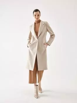 Кремовое пальто Stash с одной пуговицей