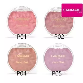 Кремовые румяна Canmake Cream Cheek Blusher Pearl Type 4 типа, выберите 1, бледно-сиреневый, 1 шт.