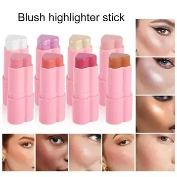 Кремовые румяна, хайлайтер и карандаши с гладкой, сияющей текстурой, универсальные и простые в использовании для всех типов кожи One Size
