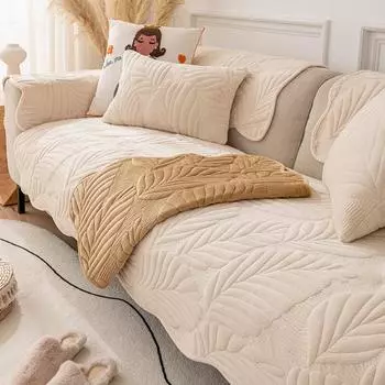Кремовый бархат Ins ретро диванная подушка для гостиной плюшевый чехол для дивана осень и зима четыре сезона диванное полотенце чехол тканевая подушка 70-70