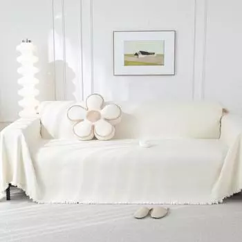 Кремовый бархатный чехол для дивана Four Seasons Universal Waterproof Universal All-Inclusive Universal Non-Slip Integrated Leather 180*90