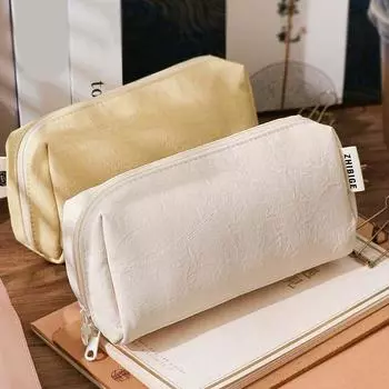 Кремовый белый желтый большой пенал корейский стиль INS пенал для детей/детей белый