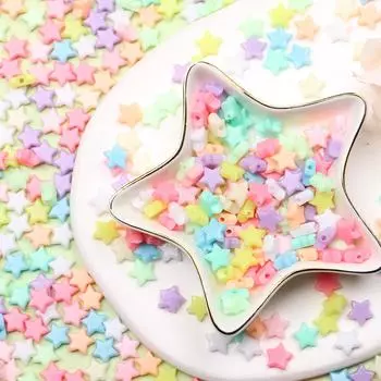 Кремовый браслет «сделай сам» с пятиконечной звездой, ожерелье, бусины, ювелирные аксессуары, цвет макарон, материалы ручной работы, мода, 800 шт. 800pcs разноцветный