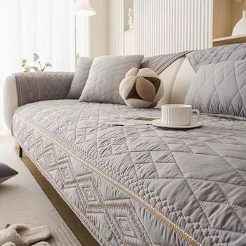 Кремовый чехол для дивана с ветром для гостиной, универсальный нескользящий хлопковый чехол для дивана, нескользящий чехол для дивана, домашний декор, чехол для дивана 70x70cm 1pcs