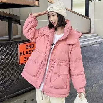 Кремовый цветной хлеб женское зимнее пальто белый утиный пуховик женский короткий стиль S чёрный