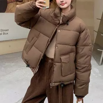 Кремовый цветной хлеб женское зимнее пальто белый утиный пуховик женский короткий стиль S чёрный