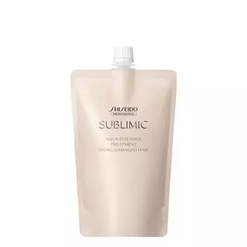 Кремовый Shiseido Shiseido Professional Sublimic Aqua Intensive Treatment Для слабых волос 450 г Treatment W [Refill]