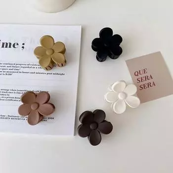 Кремовый шоколадный милый замороженный цветок заколка маленькая заколка для волос девушка сердце пластина заколка для волос маленькая коготь светло-коричневого