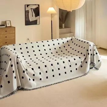 Кремовый стильный чехол для дивана, полотенце, универсальный пылезащитный чехол для дивана с защитой от царапин, нескользящий чехол для диванной подушки, одеяло 180*130cm