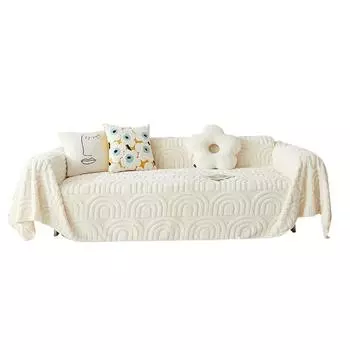 Кремовый стиль плюшевое полотенце для дивана новогоднее утолщенное полотенце для дивана зимнее полное покрывало для дивана покрывало одеяло 180*130cm