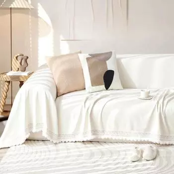 Кремовый стиль, плюшевый Тедди, универсальный чехол для дивана Four Seasons, универсальный нескользящий встроенный кожаный чехол для дивана 90*90