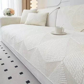 Кремовый стиль, полностью хлопковая подушка для дивана с тиснением, всесезонный универсальный новый минималистичный чехол для дивана, противоскользящая подушка на спинку 70*70