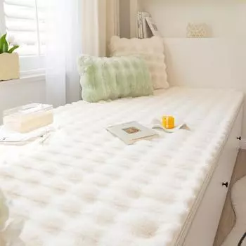 Кремовый стиль, пузырьковый массаж, кролик, плюшевая подушка на выступе, четыре сезона, универсальная оконная подушка, подушка для спальни, балкона, одеяло для сидения 70*120