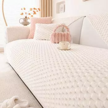 Кремовый стиль, сотовая бархатная подушка для дивана, зимний чехол, тканевая подушка, чехол для дивана, плюшевый, утолщенный, нескользящий 70X70