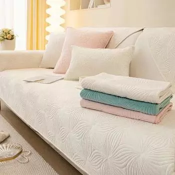 Кремовый стиль утолщенный флис нескользящая подушка для дивана простая универсальная подушка для дивана чехол ткань 70*70cm