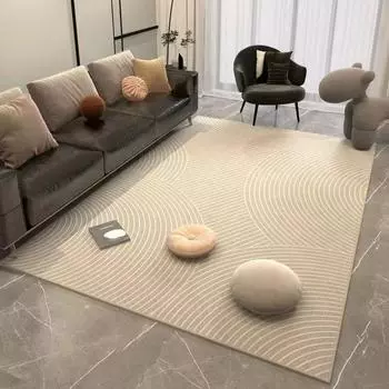 Кремовый ворсовый ковер с кристаллами, ковер для журнального столика, домашний коврик для ног, ковер у кровати в спальне, нескользящий напольный коврик 1600mm x 2300mm
