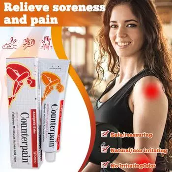 Кремы от мышечной боли, растяжения, боли в спине, массажная мазь, теплая белый