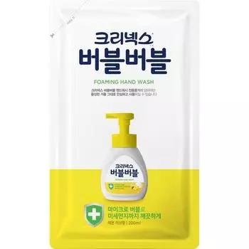 Krenex Bubble Bubble Hand Wash Refill Lemon Hub Refill, 1, 200мл корейская косметика
