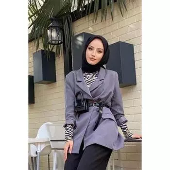 креп хиджаб черный