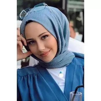 Креп Хиджаб Индиго